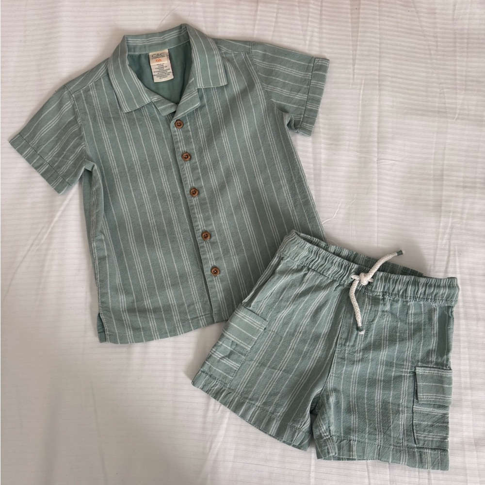 C&C California Kids Matching Set in Sage Green